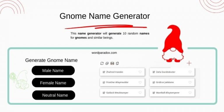 Gnome Name Generator