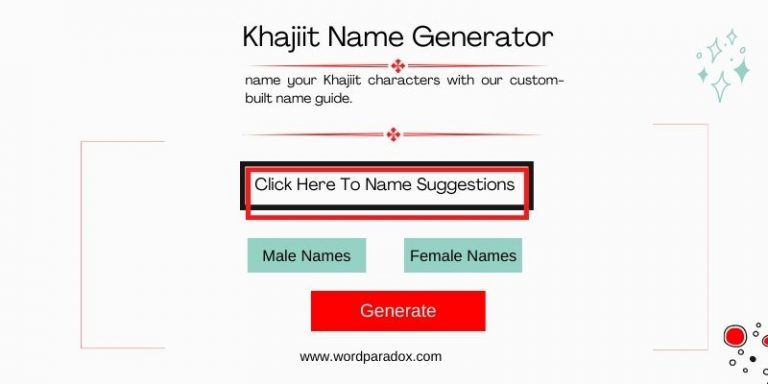 Khajiit Name Generator