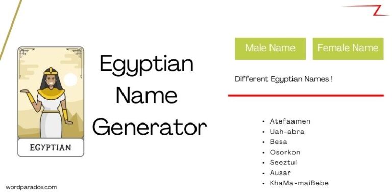 Egyptian Name Generator