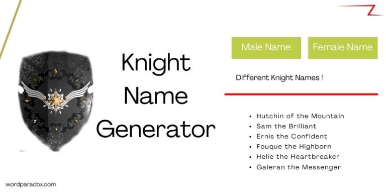 Knight Name Generator