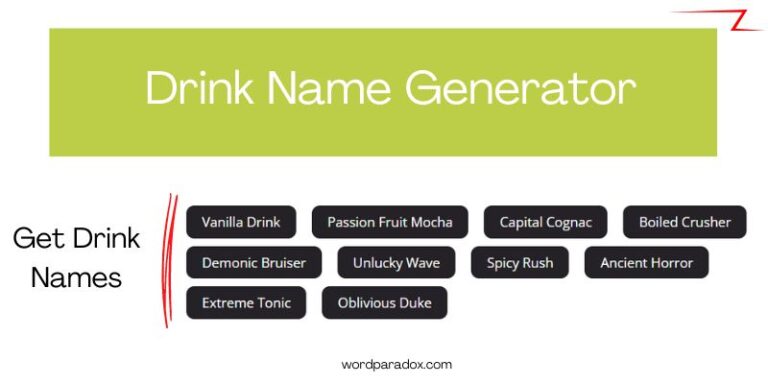 Drink Name Generator