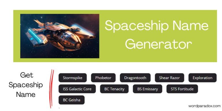Spaceship Name Generator